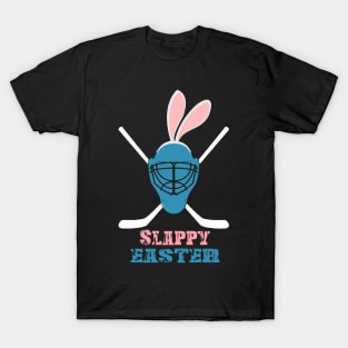 Easter Hockey Gift Bunny Goalie Mask T-Shirt Family Group T-Shirt